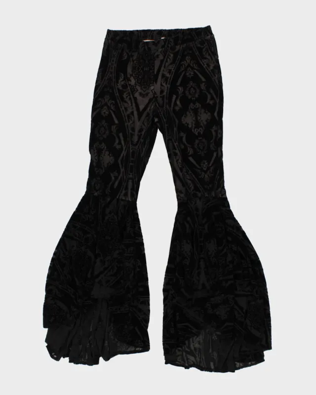 Women's Velvet Patterned Trousers - W30 sold by Rokit