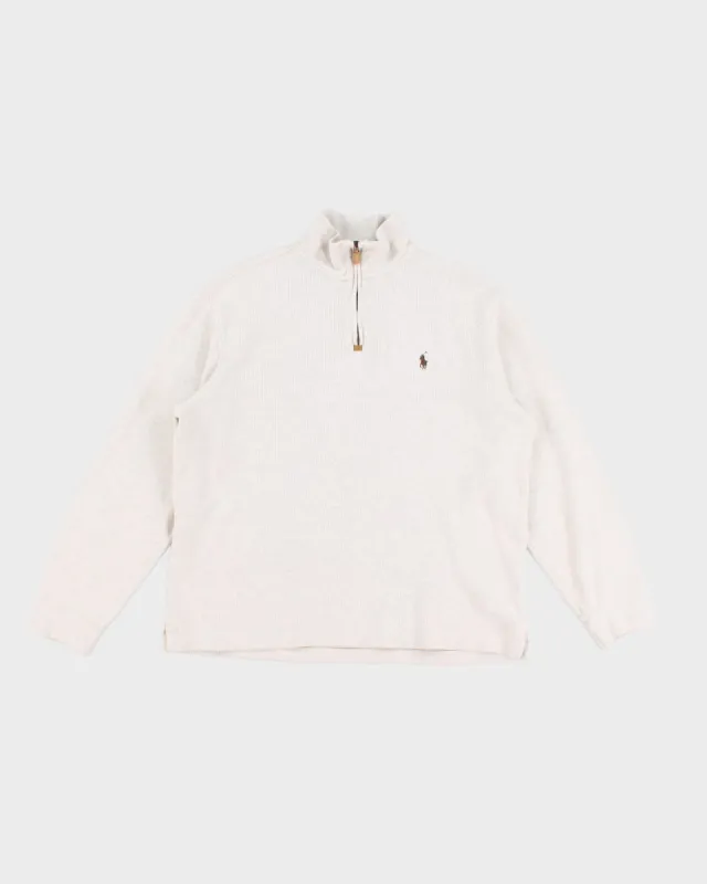 Vintage Ralph Lauren Half Zip Up Sweatshirt - L sold by Rokit