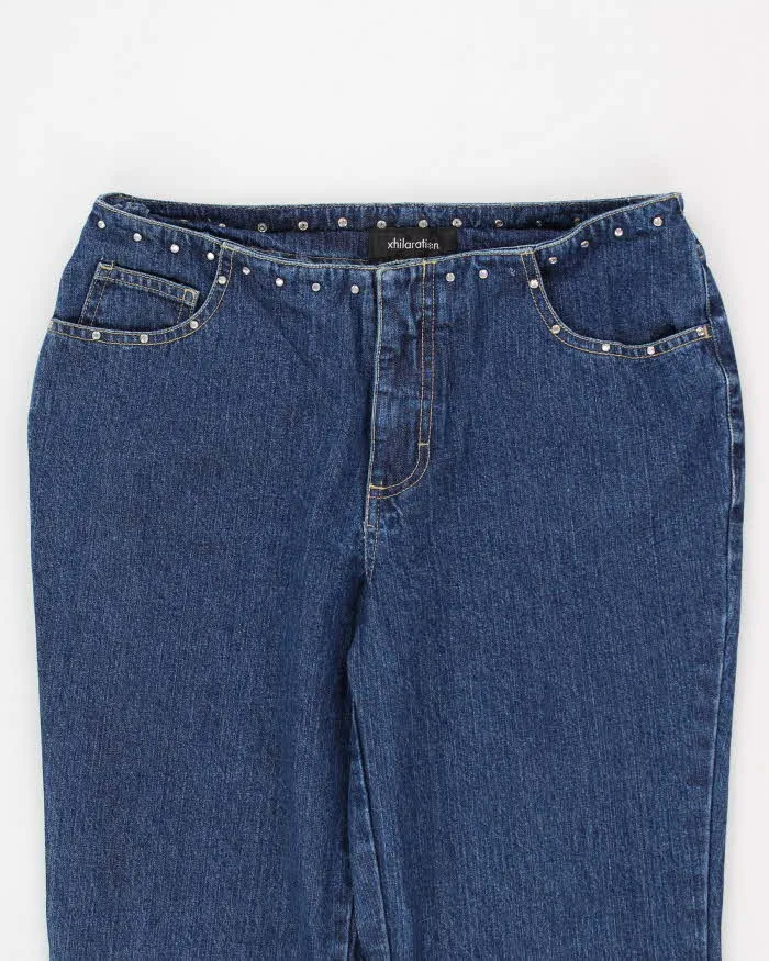 Vintage Women's Mid Waisted Sequence Flare Jeans - W24 L28 sold by Rokit product image thumbnail 3