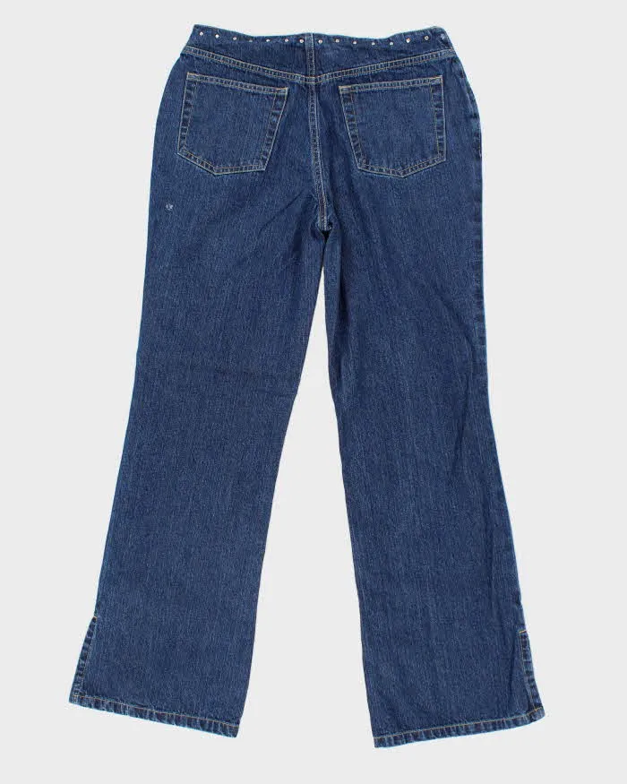 Vintage Women's Mid Waisted Sequence Flare Jeans - W24 L28 sold by Rokit product image thumbnail 2