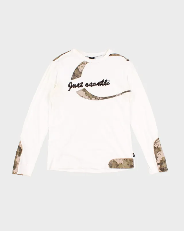 Y2K 00s Just Cavalli Long Sleeve T-Shirt - M sold by Rokit
