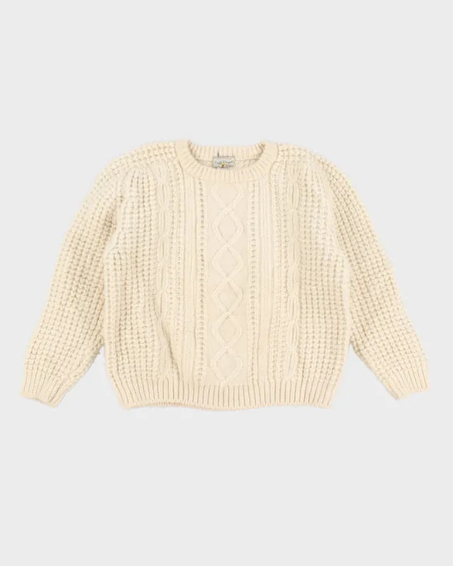 Vintage Wool Aran Jumper - L sold by Rokit