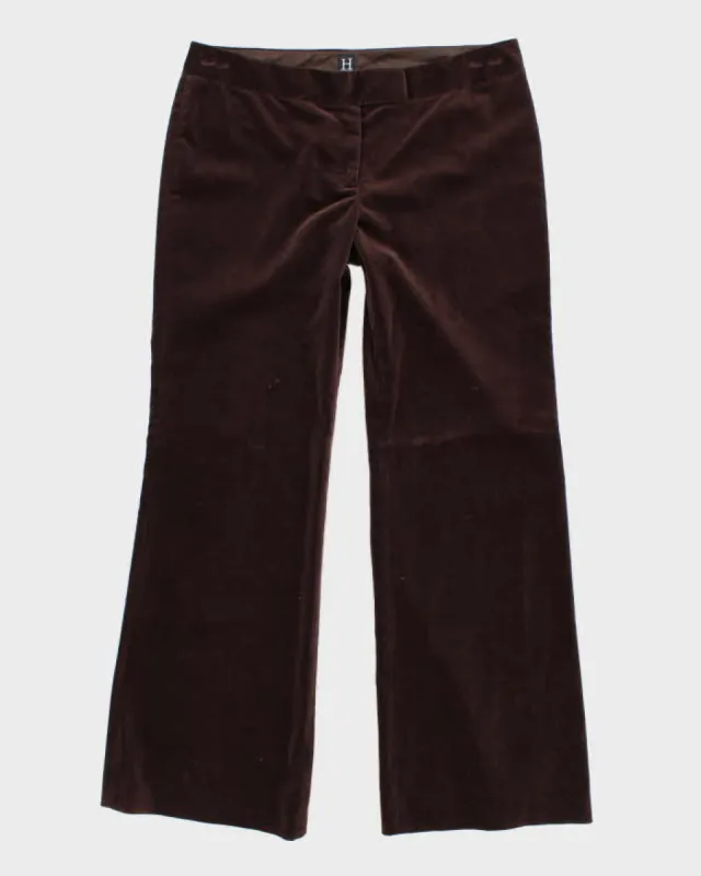 00s Hilfiger Brown Velvet Trousers - W36 L32 sold by Rokit