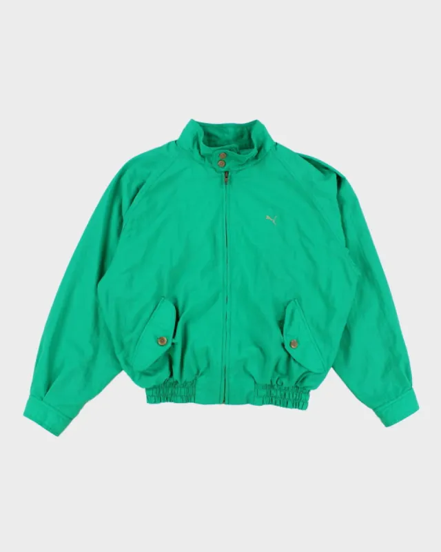 Vintage 80s Puma Green Windbreaker - L sold by Rokit