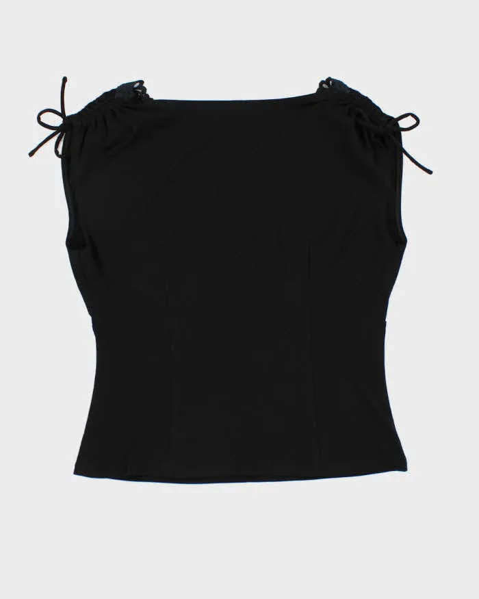 Y2k 00s Black Ruched Detail Top - S sold by Rokit product image thumbnail 2