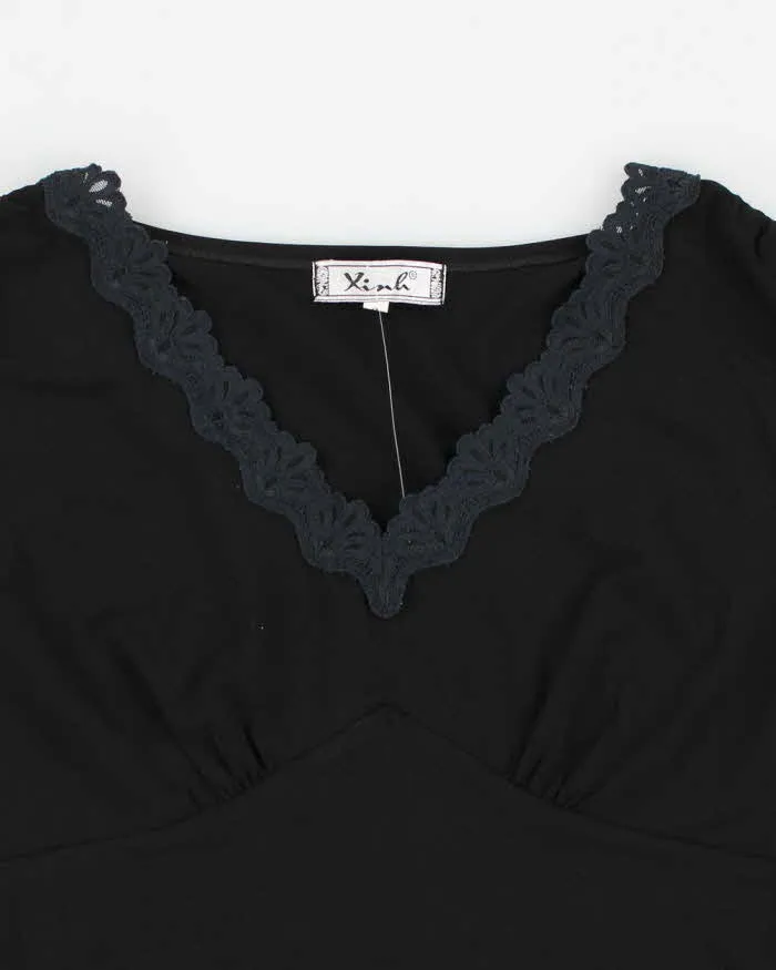Y2k 00s Black Ruched Detail Top - S sold by Rokit product image thumbnail 3