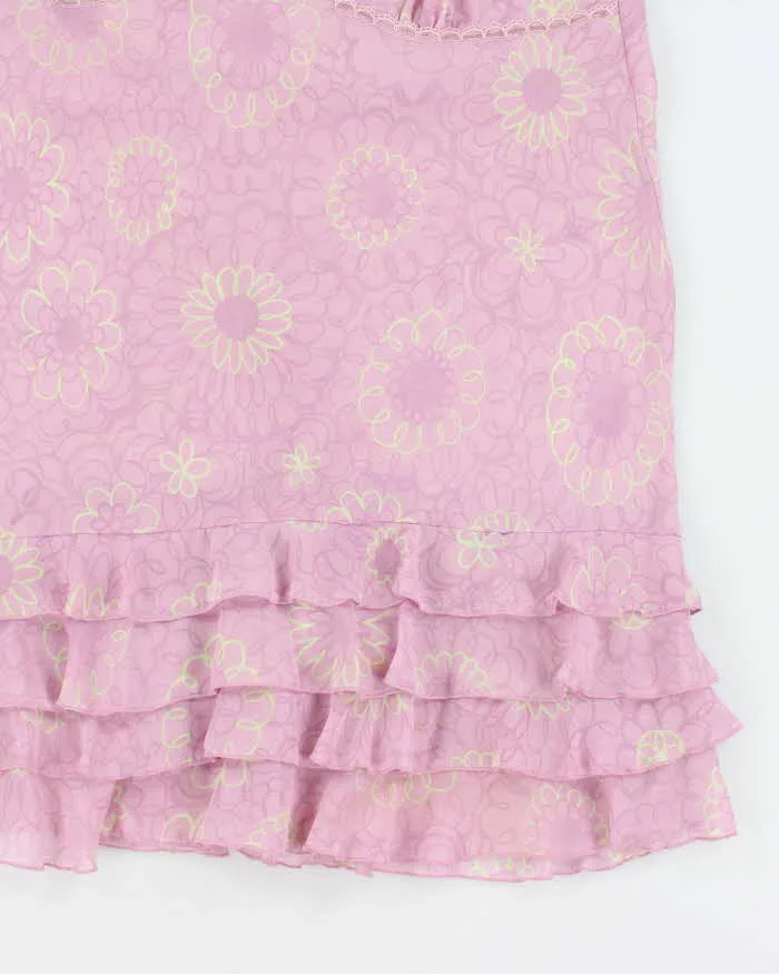 Y2k 00s Purple Mesh Floral Slip Dress - XL sold by Rokit product image thumbnail 4