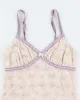 Y2k 00s Purple Floral Mesh - M sold by Rokit