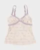 Y2k 00s Purple Floral Mesh - M sold by Rokit