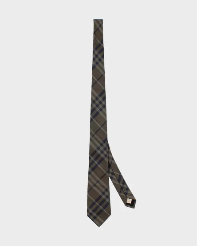 Vintage Burberry Classic Checked Silk Tie made by Burberry