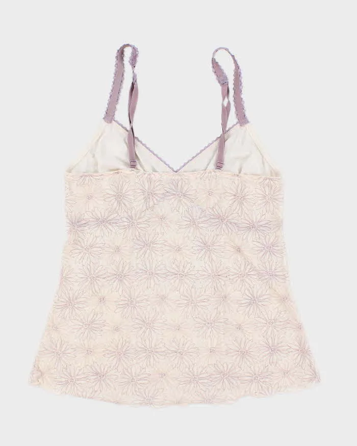 Y2k 00s Purple Floral Mesh - M sold by Rokit product image thumbnail 2