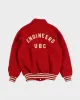 Mens Red Button Up Patch Bomber Jacket - S sold by Rokit
