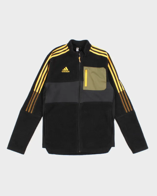 Mens Black Adidas Fleece Zip Up Jacket - M sold by Rokit