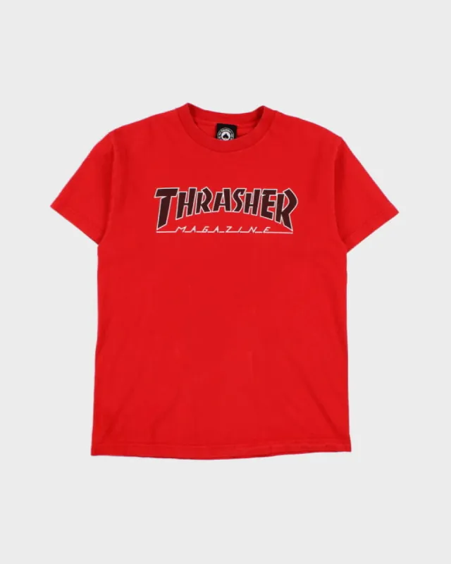 Thrasher Red Fitted Tee - M sold by Rokit
