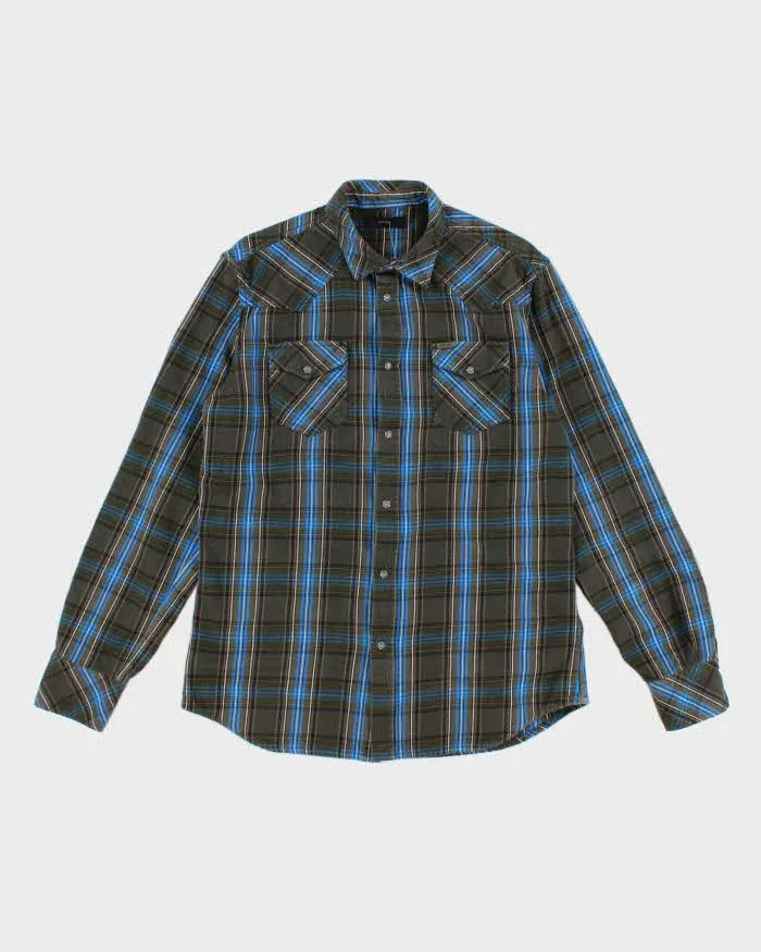Mens Diesel Green Checked Button Up Shirt - M sold by Rokit