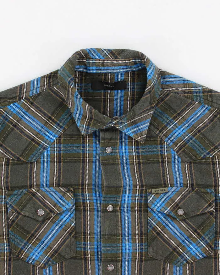 Mens Diesel Green Checked Button Up Shirt - M sold by Rokit product image thumbnail 3
