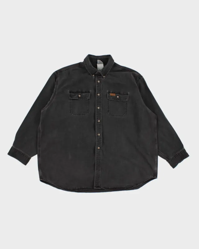 Vintage Carhartt Black Denim Work Shirt - XXL sold by Rokit