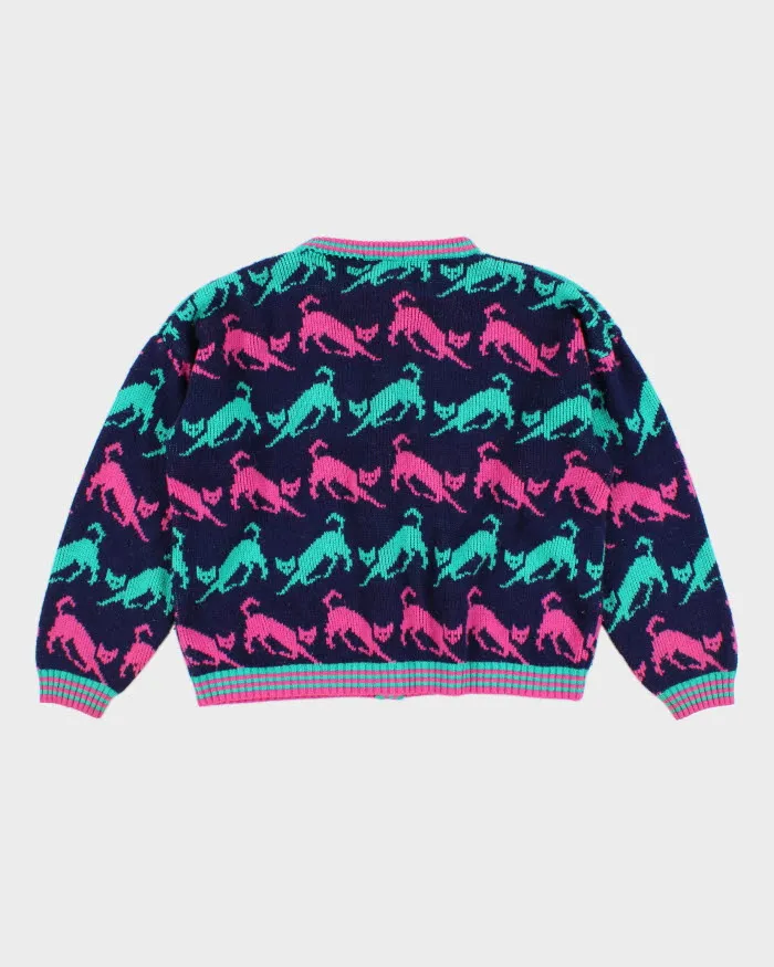 Vintage 90s Hasting & Smith Oversized Cat Cardigan - M sold by Rokit product image thumbnail 2