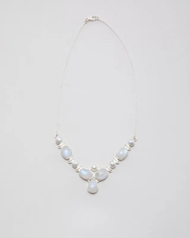 925 Silver Moonstone Necklace sold by Rokit