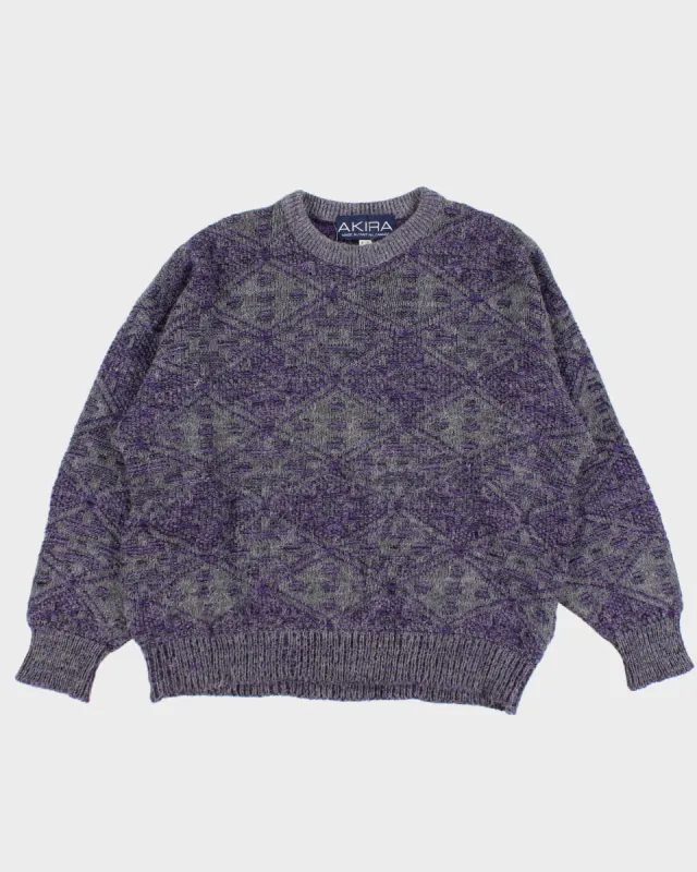 80's Patterned Knit Jumper - XL sold by Rokit