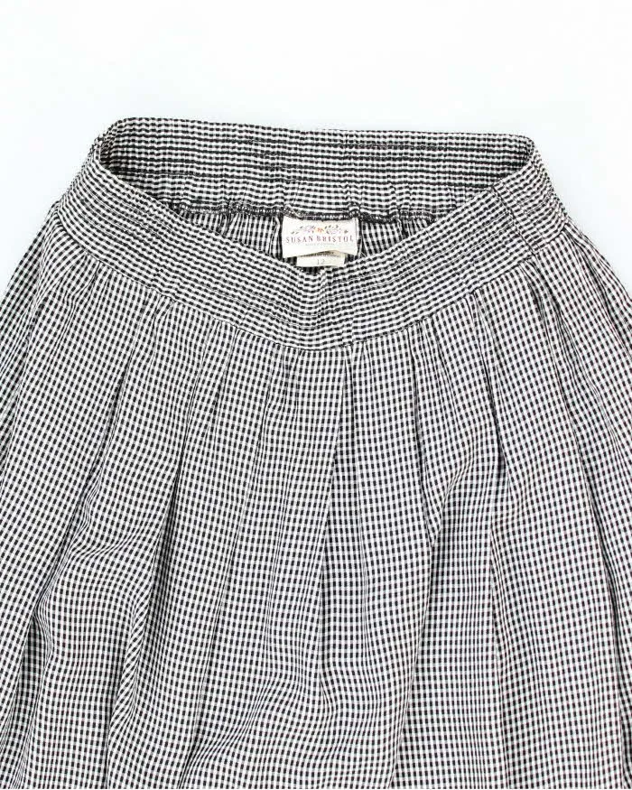 Vintage 90s Black & White Checked Gingham Skirt - M sold by Rokit product image thumbnail 3