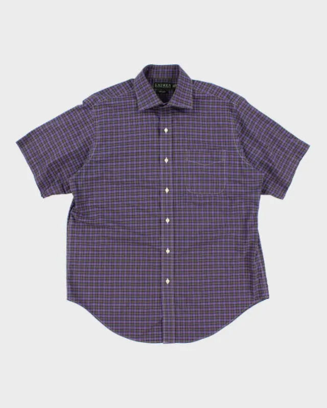 Men's Ralph Lauren Purple Checked Shirt - XL sold by Rokit