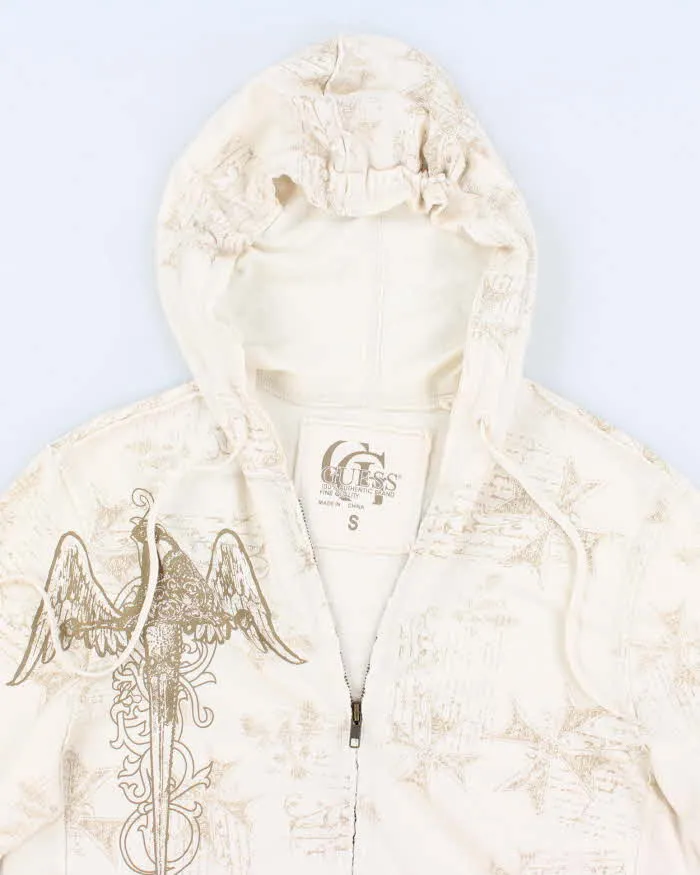 Y2K 00s Guess Graphic Patterned Light Hoodie - S sold by Rokit product image thumbnail 3
