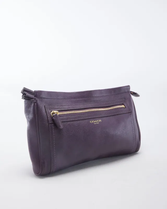 Coach Purple Clutch With Gold Hardware - O/S sold by Rokit