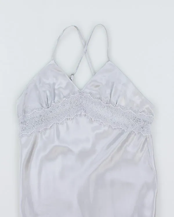 Y2k 00s Silver Slip Dress - S sold by Rokit product image thumbnail 3