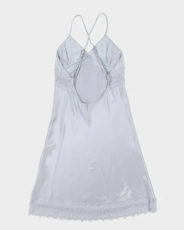 Y2k 00s Silver Slip Dress - S sold by Rokit product image thumbnail 2