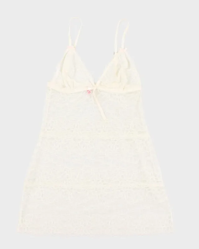 00s Darling Cream Lace Slip Dress - M sold by Rokit