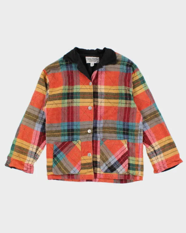 Vintage Men's Multi Coloured Padded Hooded Over Shirt - S  Shirts sold by Rokit