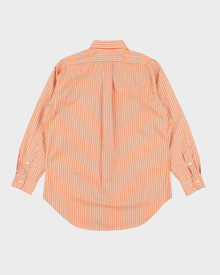 Vintage Men's Orange Ralph Lauren Stripped Shirt - M sold by Rokit product image thumbnail 2