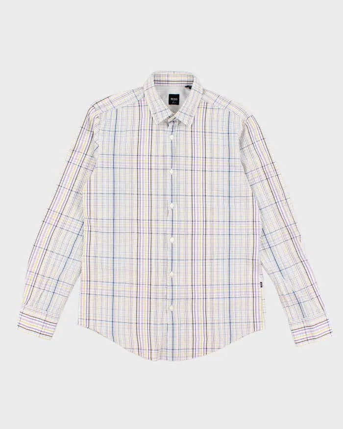 Mens Boss Checked Button Up Shirt - M sold by Rokit