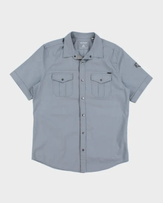 Y2k 00s Guess Short Sleeve Grey Shirt - M sold by Rokit