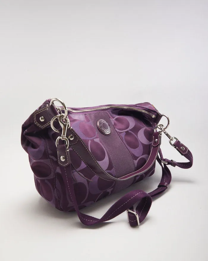 Coach Purple Monogram Handbag sold by Rokit