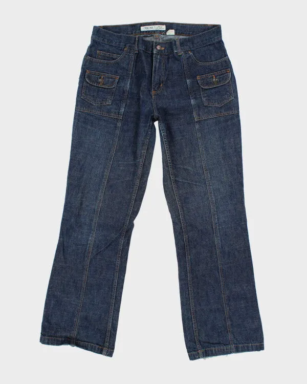 Vintage 90's Multi Pocket Bootcut Dark Wash Denim Jeans - W34 L30 sold by Rokit