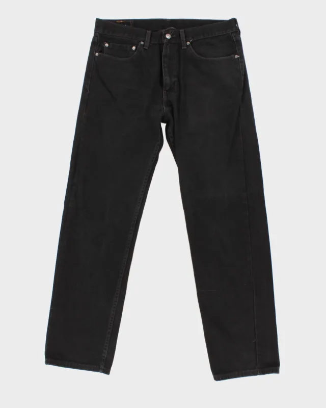 Levi's 505 Black Denim Jeans - W34 L32 made by Levi's
