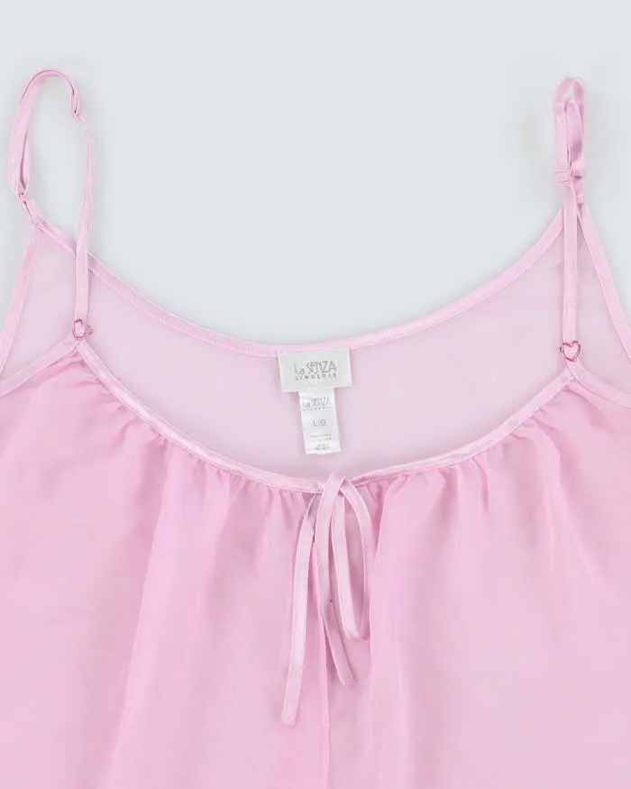 Vintage Y2k 00s La Senza Pink Mesh Cami Top - L sold by Rokit product image thumbnail 3