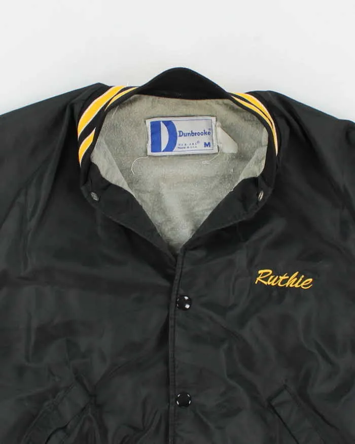 90s Vintage Women's Black Varsity Jacket - M sold by Rokit product image thumbnail 3
