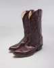 Vintage Men's Burgundy Cowboy Boots - UK 10 sold by Rokit