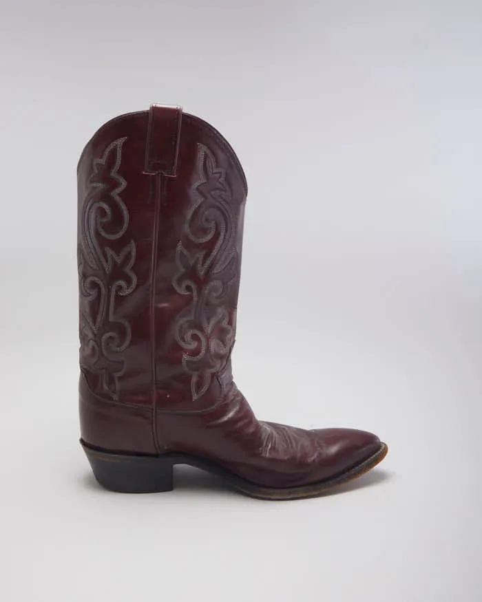 Vintage Men's Burgundy Cowboy Boots - UK 10 sold by Rokit product image thumbnail 2