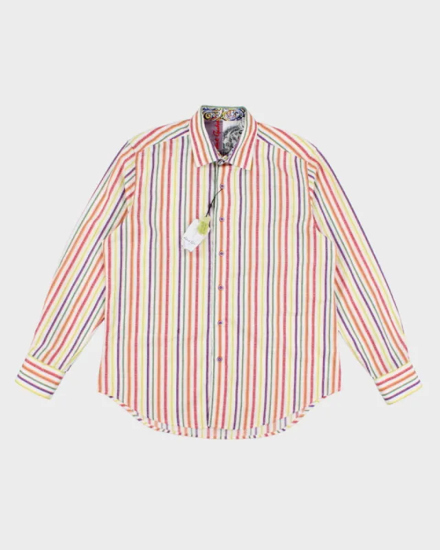 Robert Graham Colourful Striped Shirt - L sold by Rokit