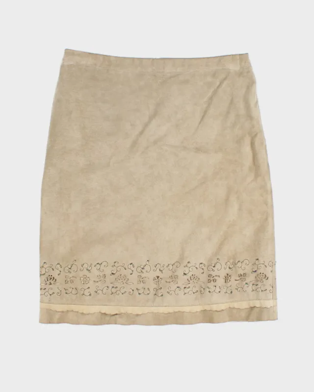 Y2K 00s BCBG MaxAzria Suede Skirt - M sold by Rokit