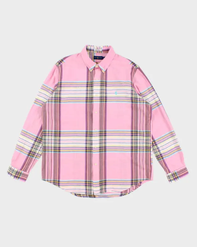 Mens Pink Ralph Lauren Checked Shirt - XL made by Ralph Lauren