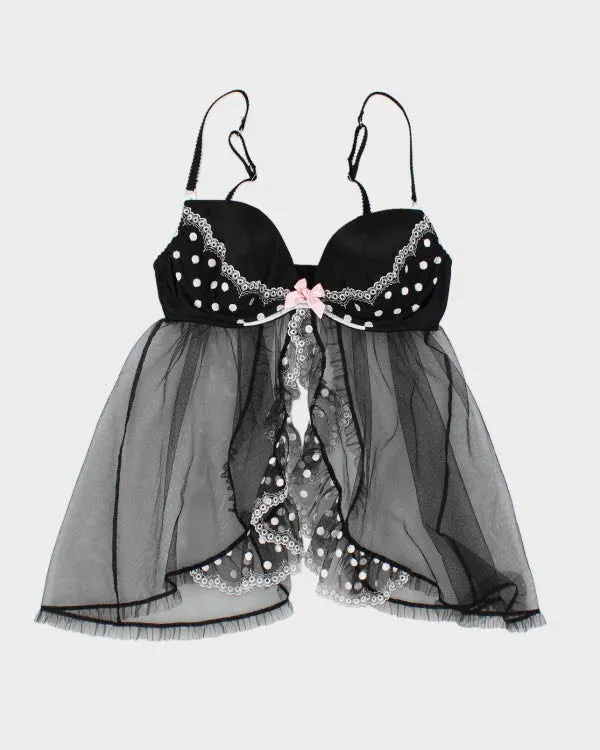 Y2k 00s Victoria's Secret Polka Dot Mesh Cami - M sold by Rokit