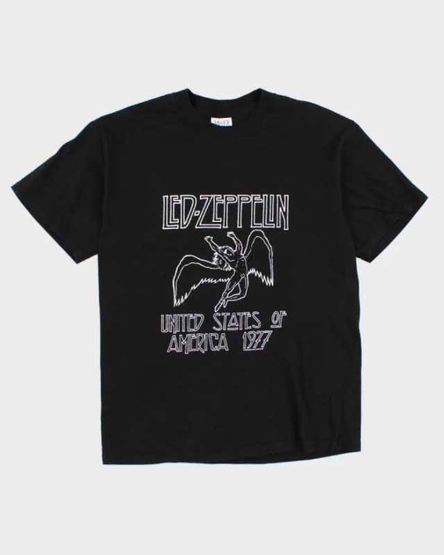 Led-Zeppelin Black Graphic Band T-Shirt - M sold by Rokit