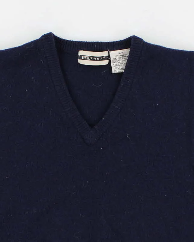 Vintage Lambswool Navy Vest - M sold by Rokit product image thumbnail 3