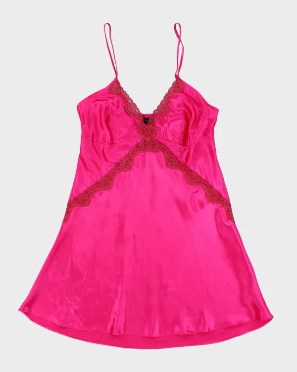Y2k 00s Pink Slip Dress - L sold by Rokit