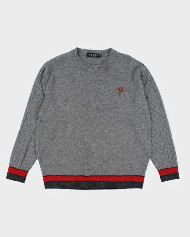 Early 00s Gucci Grey Knit Jumper - XL sold by Rokit
